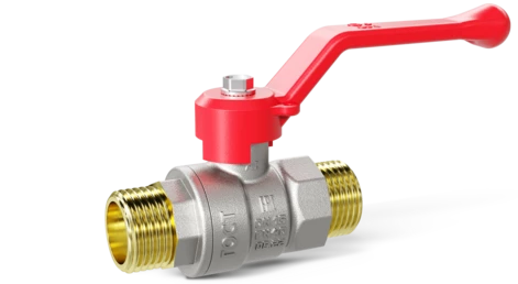 Кран шаровой водяной LD Pride 1/2" НН ручка красная (14)