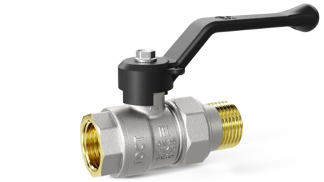 Кран шаровой водяной LD Pride 1/2" В-ГШ (американка) ручка черный исп 2 (12)