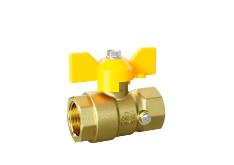 Кран шаровой газовый для манометра LD Pride 1/2" ВВ 2М бабочка (30)