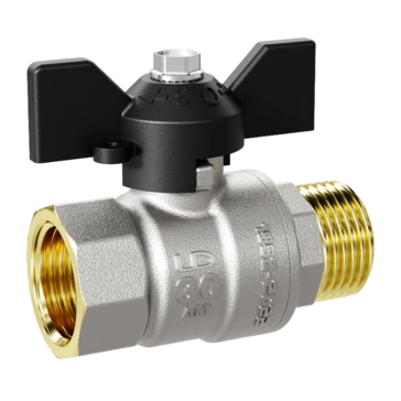 Кран шаровой водяной LD Pride 1 1/4" ВН бабочка синий (6)