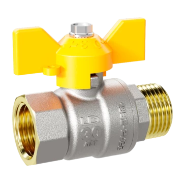 Кран шаровой газовый LD Pride 1.1/4"-В/Н-Бабочка