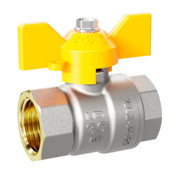 Кран шаровой газовый LD Pride 1 1/4" ВВ бабочка (8)