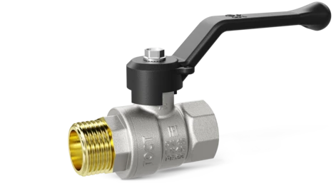 Кран шаровой водяной LD Pride 3/4" ВН ручка черная (12)