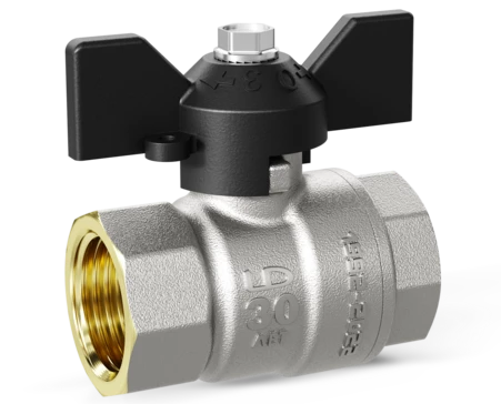 Кран шаровой водяной LD Pride 1/2" ВВ бабочка синий (30)