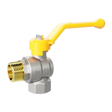 Кран шаровой газовый угловой LD Pride 1/2" ВН рычаг (14)