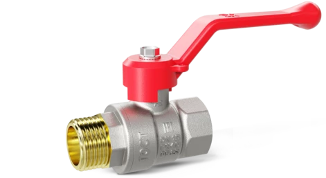 Кран шаровой водяной LD Pride 1/2" ВН ручка красная (17)