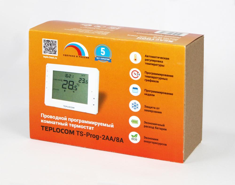 Термостат комнатный Teplocom TS-Prog-2AA/8A
