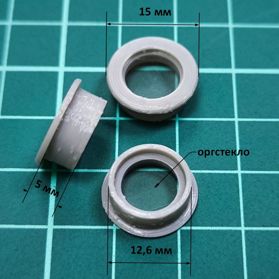 Глазок для контроля индикации контроллера ZONT (серый)