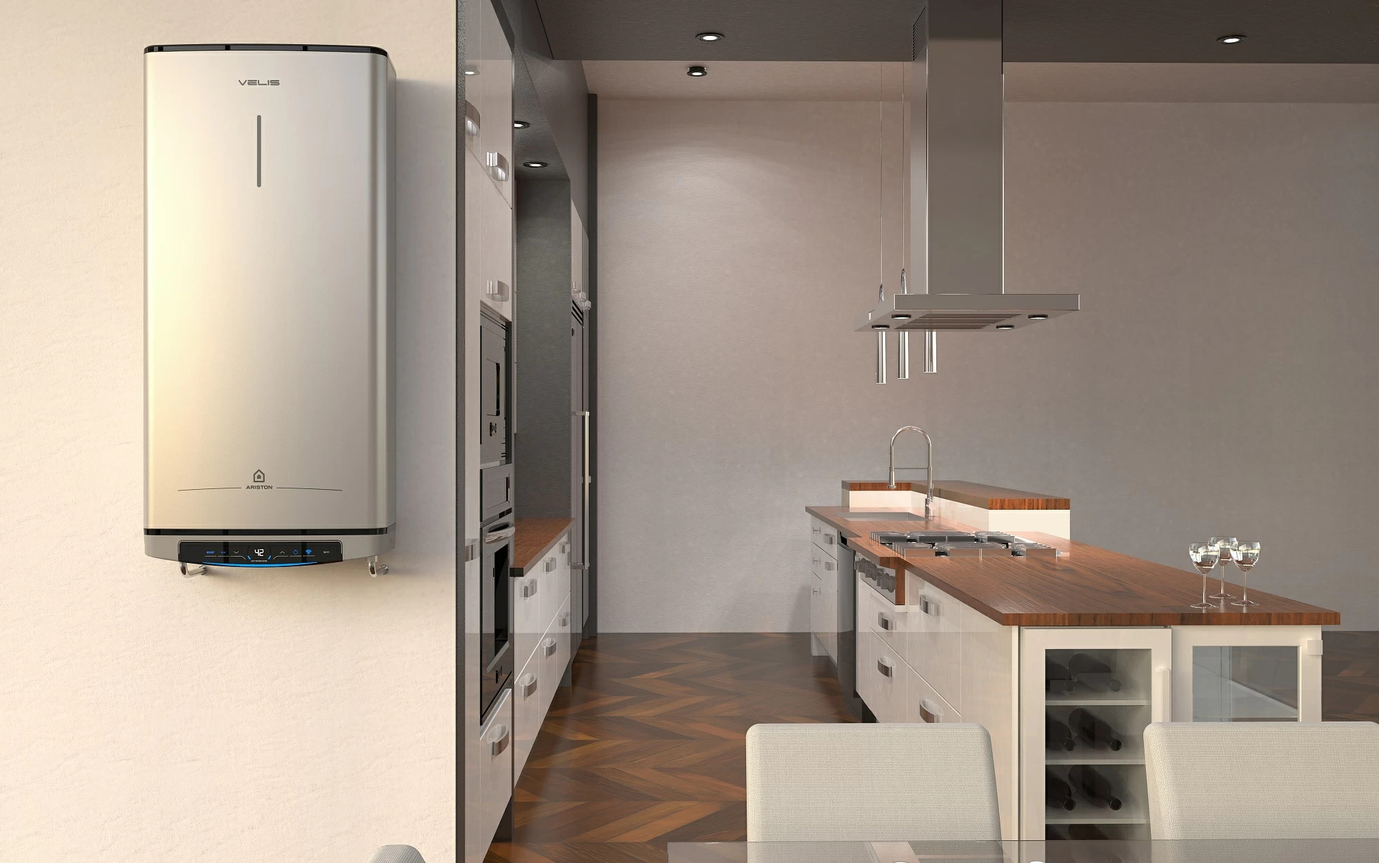 Водонагреватель накопительный ARISTON ABSE VELIS LUX DRY 80 WIFI