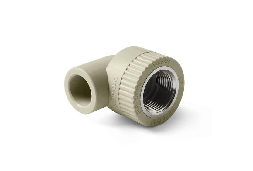 Угольник комб. ВР 25*1/2 TEBO серый (20/120)