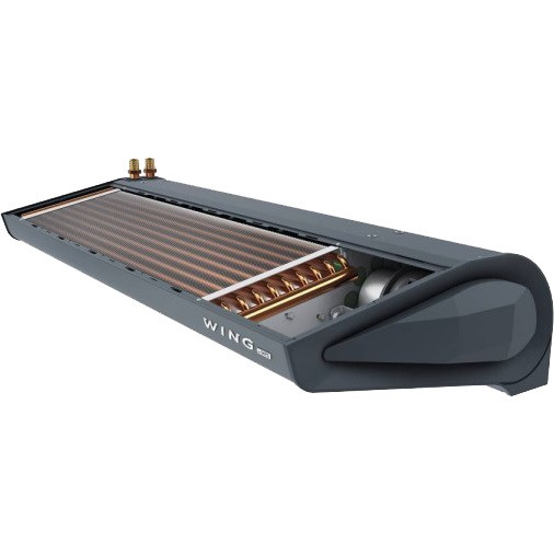 Тепловая водяная завеса WING II W200 AC, цвет серый (RAL 7016)