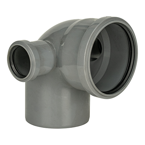 Отвод канализационный внутренний универсальный с выходом 110-50x87,5 левый+правый TEBO 1/14