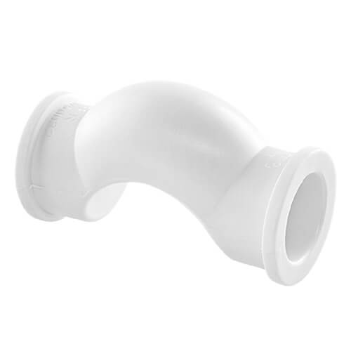 Обводное колено раструбное 20 Tebo RU белый (30/330)