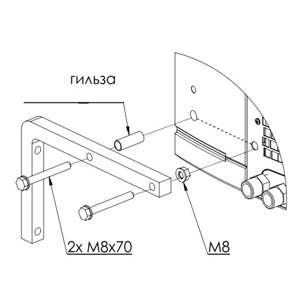 Комплект кронштейнов для вертикального монтажа SONNIGER GUARD