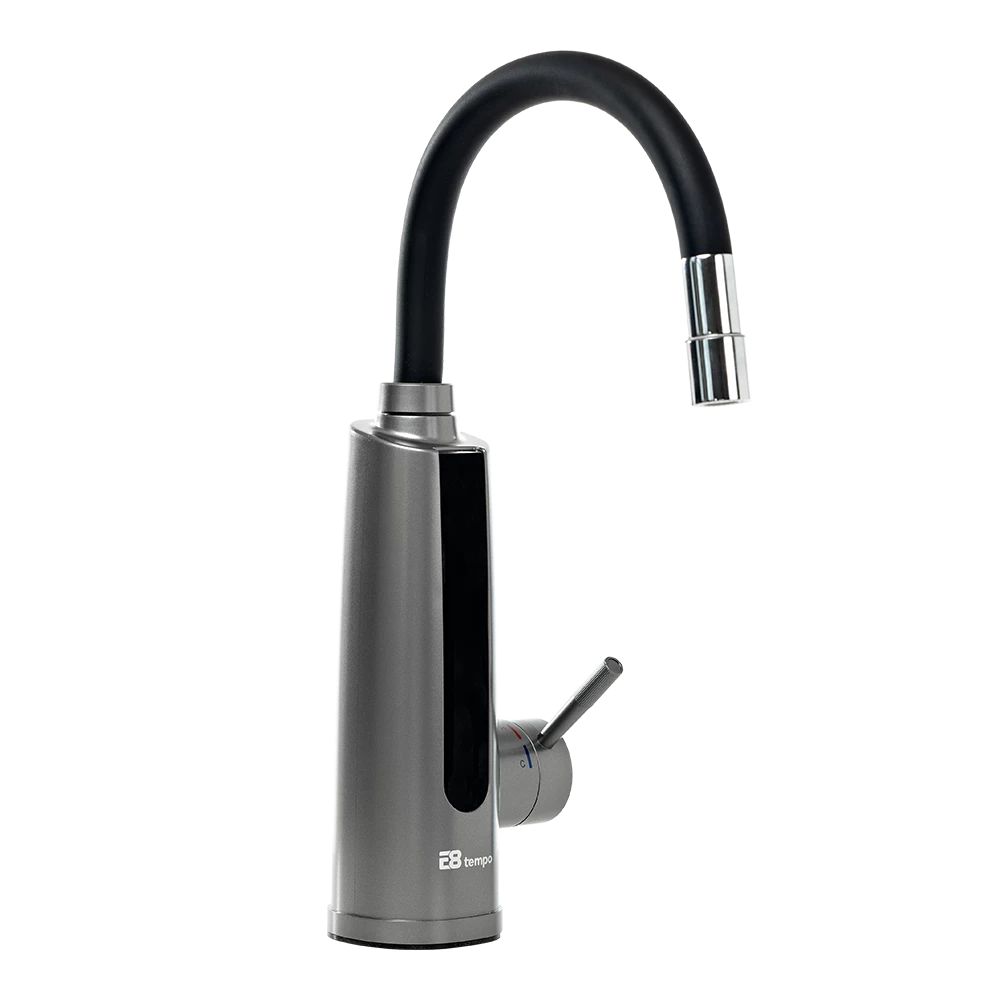 Проточный водонагреватель E8 tempo TK32B-03 черно-серый