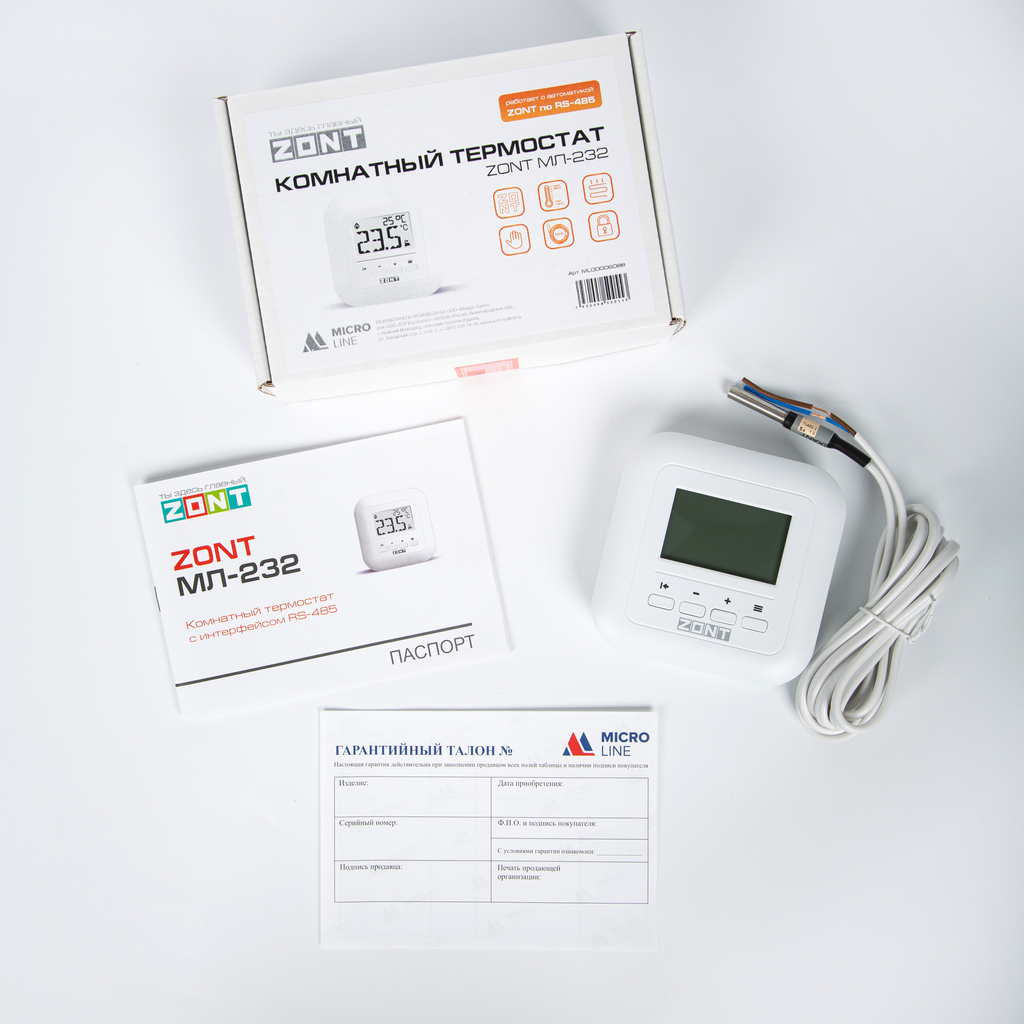 Комнатный термостат ZONT МЛ-232 (RS-485)