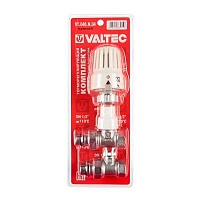 Комплект терморегулирующий прямой 1/2" (2 вентиля и термост. головка) VALTEC