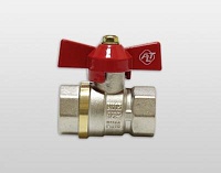 Кран шаровой стандартнопроходной В-В бабочка 1/2" ALTSTREAM