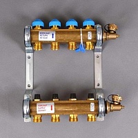 Коллектор для теплых полов Watts HKV-4 из латуни 1"