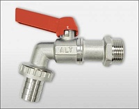 Кран шаровой поливочный с латунным штуцером 1/2" ALTSTREAM