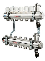 Коллекторная группа 594 1"х3 вых. в сборе, Евроконус 3/4" VALTEC