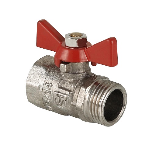 Кран VALTEC шар. COMPACT, рукоятка бабочка 1/2" вн.-нар. 96/320