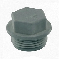 Заглушка резьбовая 20x1/2 Tebo серый