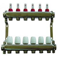 Коллектор с расходомерами, сталь 1.1/4"х9х3/4" ALTSTREAM 1/5