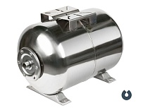 Гидроаккумулятор Unipump 50 л горизонтальный, нерж. сталь, мембрана EPDM