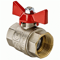 Кран шар. BASE, рукоятка бабочка 3/4" вн.-вн. VALTEC 14/126