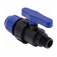 Кран шаровой ПНД переходной НР 50x1.1/2" TEBO (1/2)