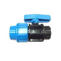 Кран шаровый ПНД 20x1/2” М Джилекс