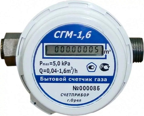 Счетчик газа СГМБ-1,6 Б Орел с выносным литиев. элементом