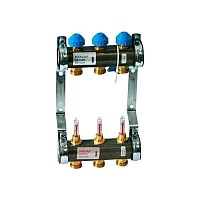 Коллектор для теплых полов Watts с расходомерами HKV/T-3 из латуни 1"